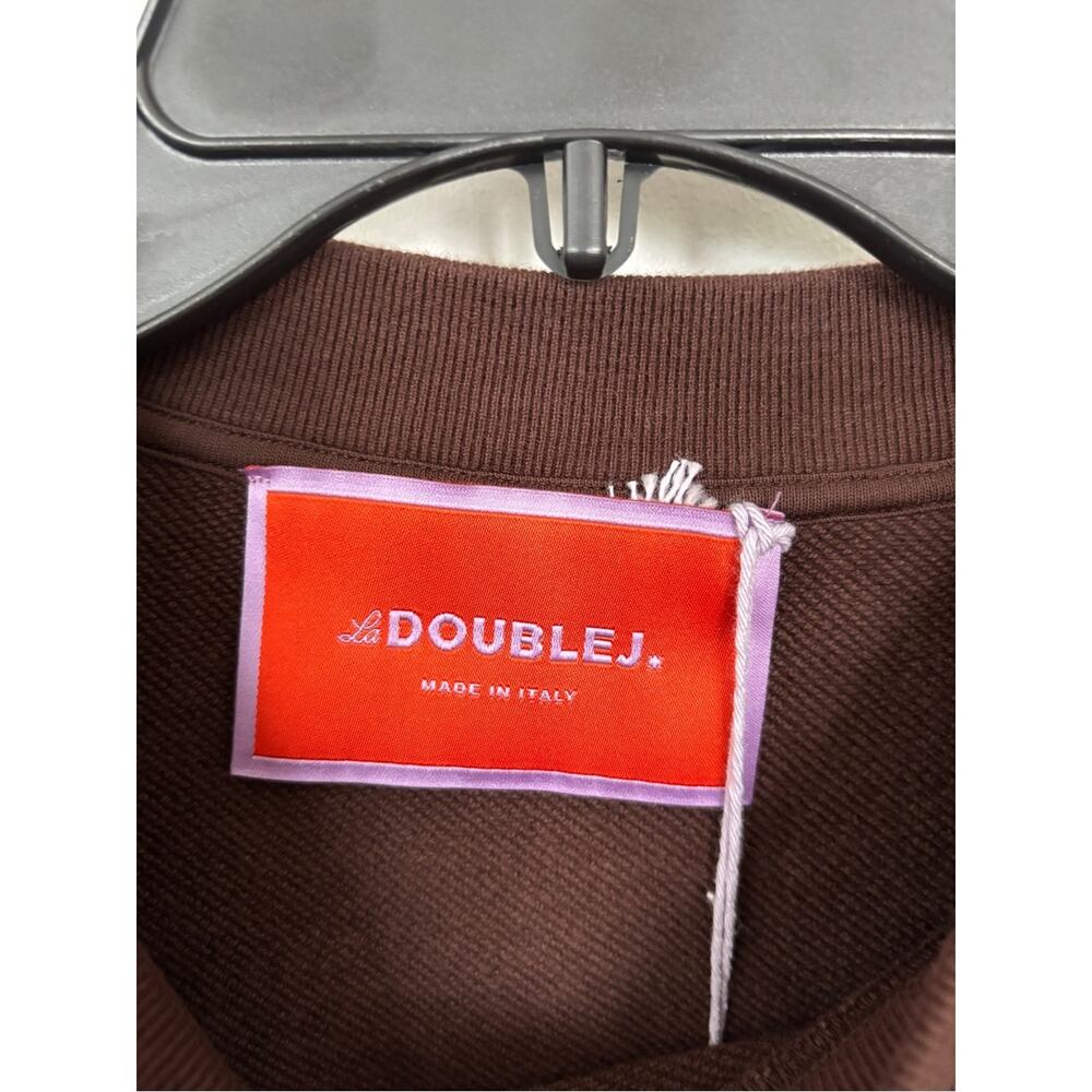 LA DOUBLE J Chocolate Brown "Book Your Future with Me" Off Court Sweatshirt - Picture 6 of 8